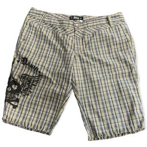 Abbey Dawn by Avril Lavigne “Jerry Leigh” Grey Plaid Shorts, Size 13